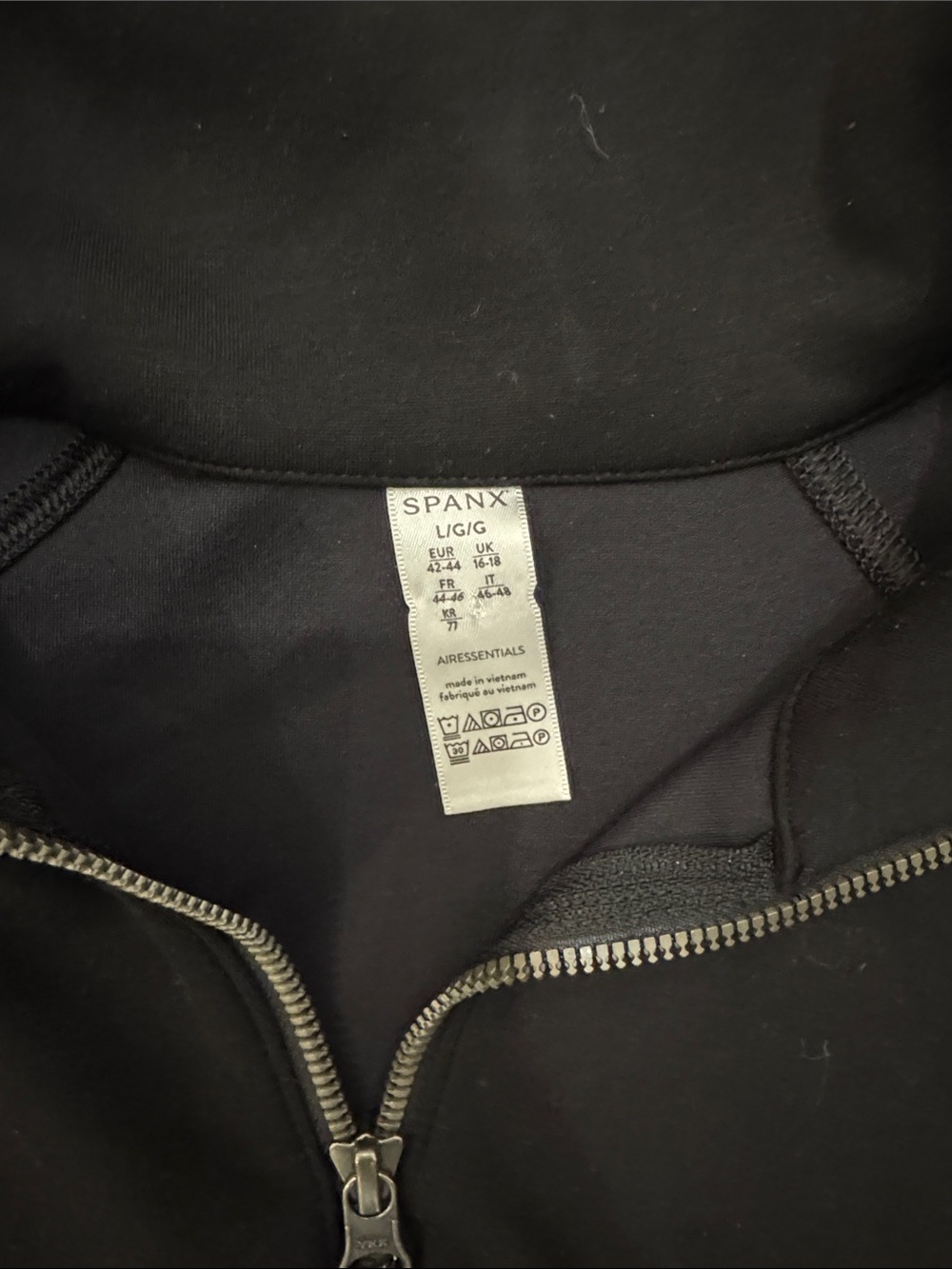 SPANX Black Half-Zip Pullover - Picture 2 of 3
